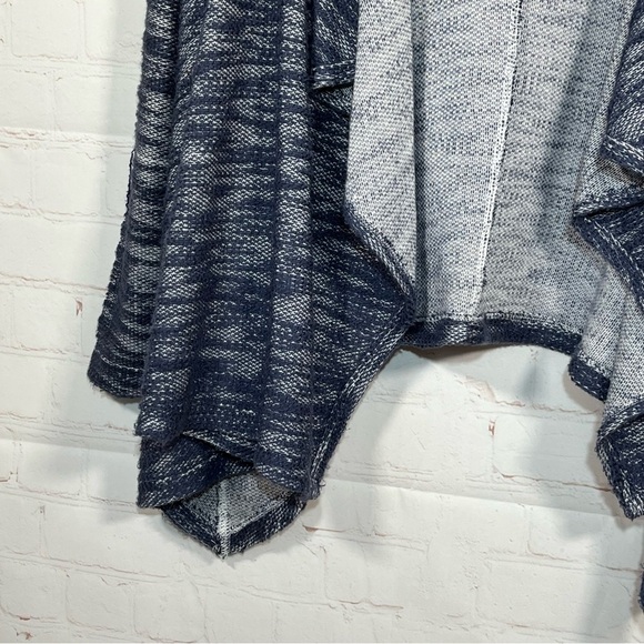 Hollister Hooded OpenCardigan Sweater Womens Size XS Blue Heathered Long Sleeve - Picture 6 of 10